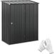 Abri de jardin verrouillable en acier, 161,5 x 94,5 x 196 cm, noir