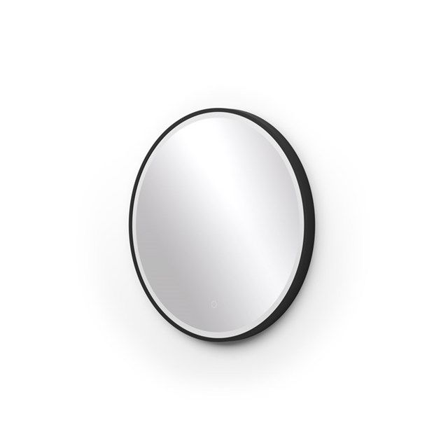 Maxaro Ronde Badkamerspiegel Vivo zwart met LED Verlichting 60 cm