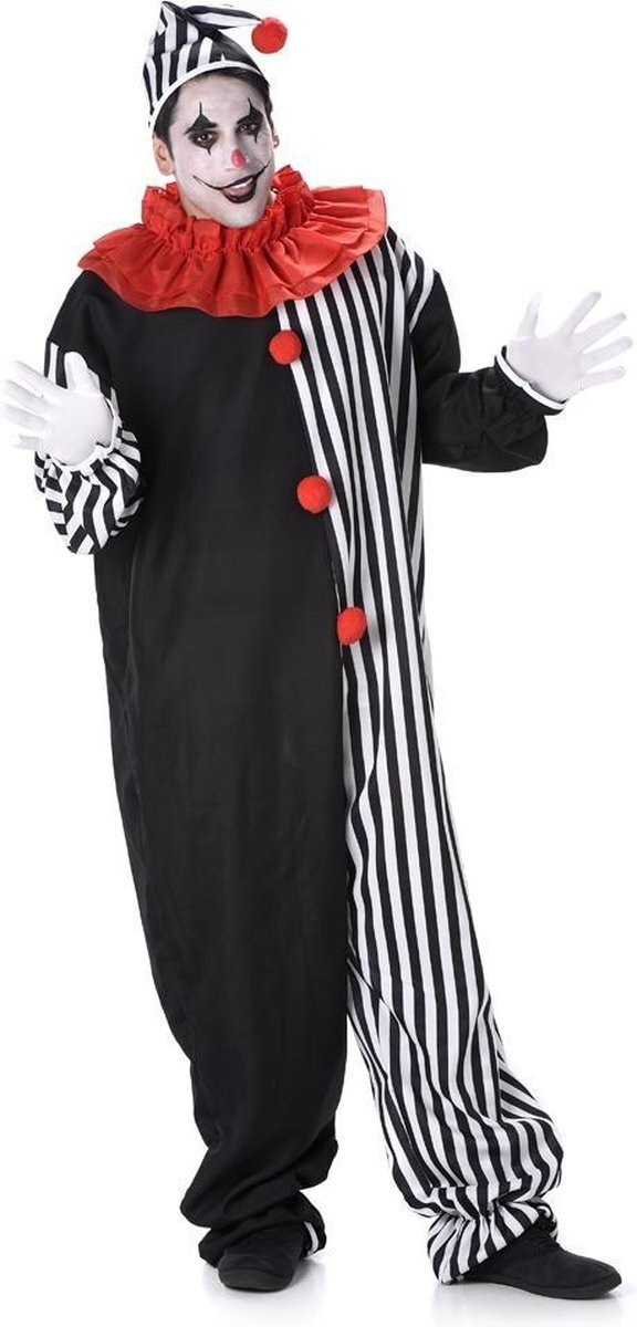 Generik Killer Clown Kostuum | Halloween kostuum voor Heren | Zwart – Rood | Maat XL