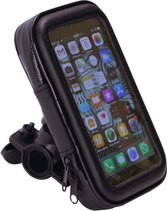 RoHS Waterdichte Fiets-Telefoonhouder Maat XL - Zwart - Universeel