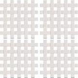Zeller Set van 4x stuks witte pannenonderzetters gevlochten siliconen 17 x 17 cm