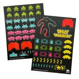 Space Invaders magneten - 80 retro decoratieve magneten voor koelkast, kantoor of magneetbord - 80s accessoires - Een must-have voor nostalgische retro fans