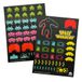 Space Invaders magneten - 80 retro decoratieve magneten voor koelkast, kantoor of magneetbord - 80s accessoires - Een must-have voor nostalgische retro fans
