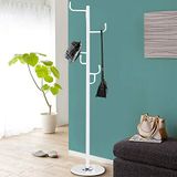 BAKAJI Garderobehaak design staande lamp - metaal - 6 haken - wit