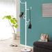 BAKAJI Garderobehaak design staande lamp - metaal - 6 haken - wit
