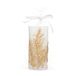 Feeric Kaars met goudkleurige bloemen, 7 x 14,5 cm
