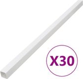 vidaXL Goulotte 100x60 mm - 30 m PVC Blanc