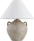 HOME DELUXE Grande lampe de table aspect pierre RITA - Blanc