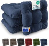 Beautissu HighLux SK – Set van 4 Premium Stoelkussen 40x40 cm Blauw