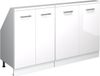 Vicco R-Line Keukenkast voor schuine wand – 140 cm Set van 2 Wit hoogglans/wit