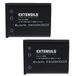 Rollei EXTENSILO 2 x batterie compatible avec Rollei Compactline CL-370TS, CL390 SE, CL-390SE camera (700mAh, 3,7V, Li-Ion)