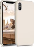 kwmobile telefoonhoesje geschikt voor Apple iPhone XS - Hoesje met siliconen coating - Smartphone case in zoet glazuur