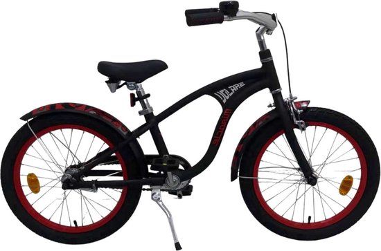 Volare Miracle Cruiser Kinderfiets - 16 inch - Mat Zwart - Jongens