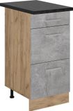 Vicco R-Line Keukenonderkast – 40 cm met laden, WB Antraciet Beton