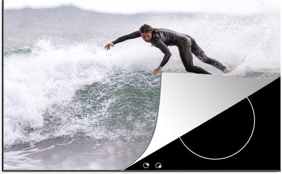 KitchenYeah® Inductie beschermer 77x51 cm - Zee - Surf - Golven - Inductie beschermer