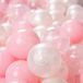 KiddyMoon Plastic Ballen Voor Kinderen Ø 6Cm Kleurig Gecertificeerd, Poeder Roze-Parel-Transparant, 1200 Ballen/6Cm