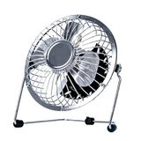 Status Status USB-bureauventilator | 4 inch draagbare mini-ventilator | Kleine ventilator met enkele snelheid | Chroom | SUSBCRMFAN1PKB4