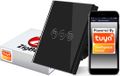 Tuya Zigbee Interrupteur de rideau Tactile Verre Noir
