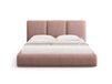 Rose Chenille lit de rangement avec tête de lit 160x200cm