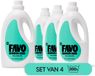 Favo Gewoon Goed Favo wasmiddel - wit - 4 x 50 = 200 wasbeurten - voor stralend wit - effectief vanaf 20 °c - voordeelverpakking