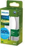 Philips LED Philips UltraEfficient LED lamp - 25W - E14 fitting - Warmwit licht: 2700K - Mat glas - B35 kaarslamp - Lange levensduur