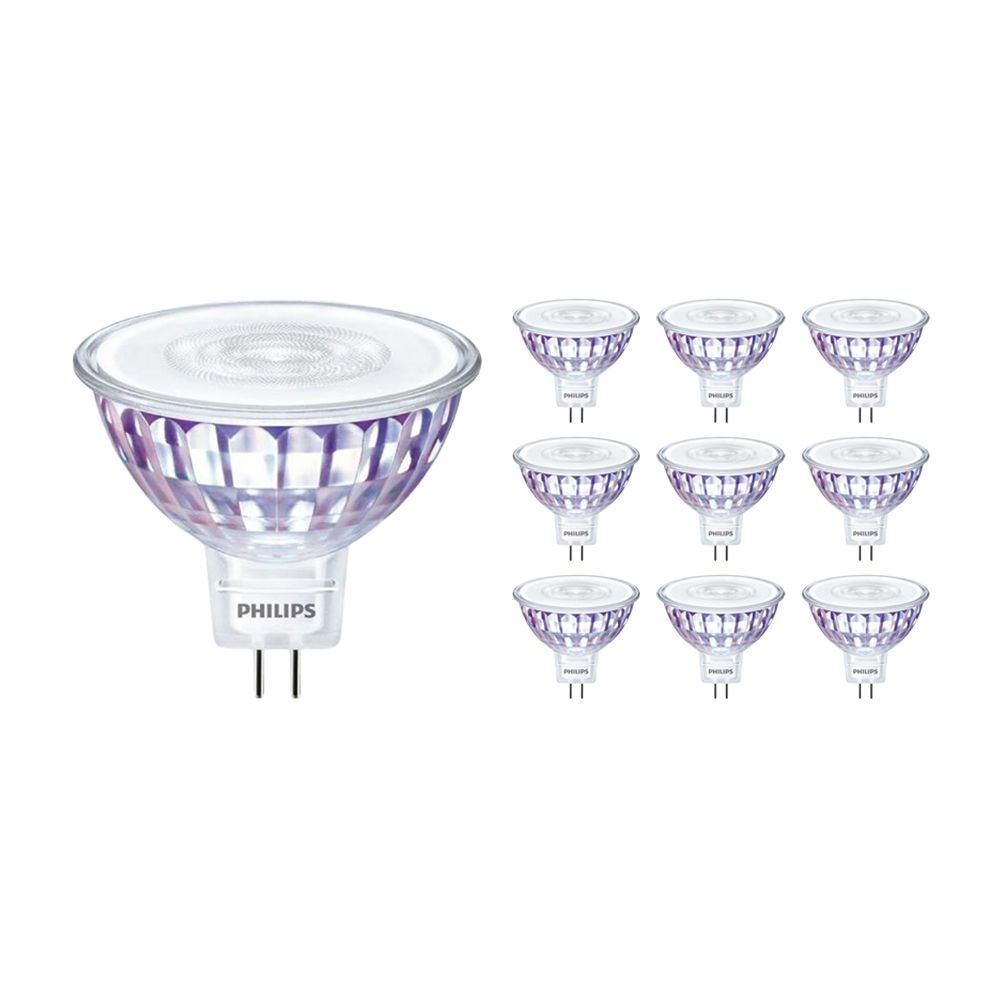 Philips Voordeelpak 10x LEDspot VLE GU5.3 MR16 5.8W 12V 930 60D (MASTER) | Warm Wit - Dimbaar - Vervangt 35W