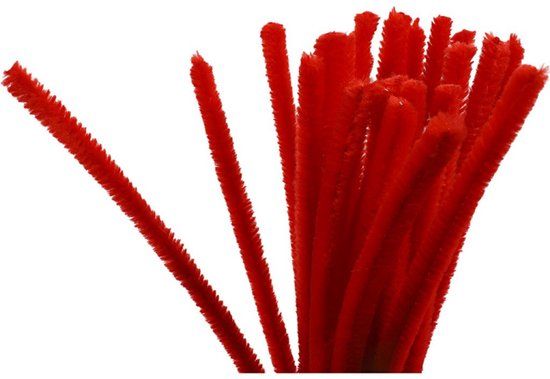 Creativ company CC Chenilledraad Rood 9mm 25 stuks
