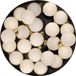 Decoris Mini kerstballen - 28 stuks - Wol Wit - D3 cm - Kunststof