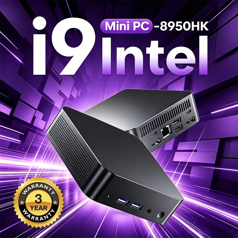 NONE Mini-pc Windows 11 Pro Intel Core i9-8950HK i3-6100U 16GB RAM 1TB 2TB SSD WIFI6 BT5.2 Hoge prestaties