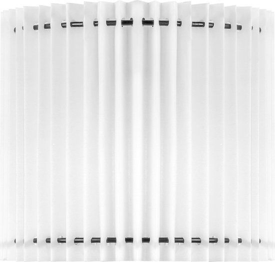 Home Sweet Home Papieren Gevouwen Lampenkap - Cilindrisch - Wit - ø20 x 17 cm - E27 fitting