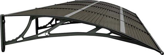 vidaXL Deurluifel - 400x100 cm - Polycarbonaat - Zwart