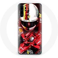 Maniacase Hoesje voor Samsung Galaxy P30 Pro Formule 1 Sebastian Vettel F1 Rood