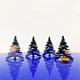 Merkloos / Sans marque Alessi Barkplace Tree Kerstboompjes Inclusief Magneet RVS 4 Stuks