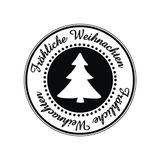 Rayher 28862000 stempel "Vrolijk Kerst", 3 cm ø
