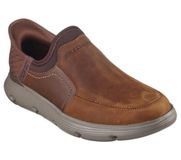 Skechers Garza Dorado Heren Instappers Bruin Leer Maat 45