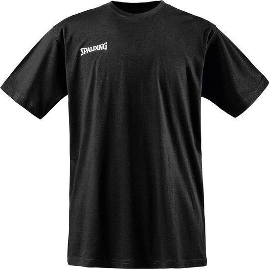 Spalding Promo T-Shirt Kinderen - Black - Maat 128 - Unisex