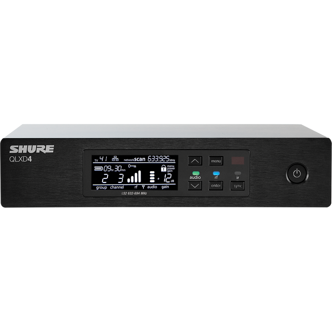 Shure QLXD4-G51 draadloze ontvanger (470 - 534 MHz)