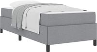 vidaXL Boxspringbed Lichtgrijs 100 x 200 cm Stof