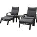 AVH-Collectie Vegas Vegas lounge balkonset 5 delig verstelbaar antraciet aluminium
