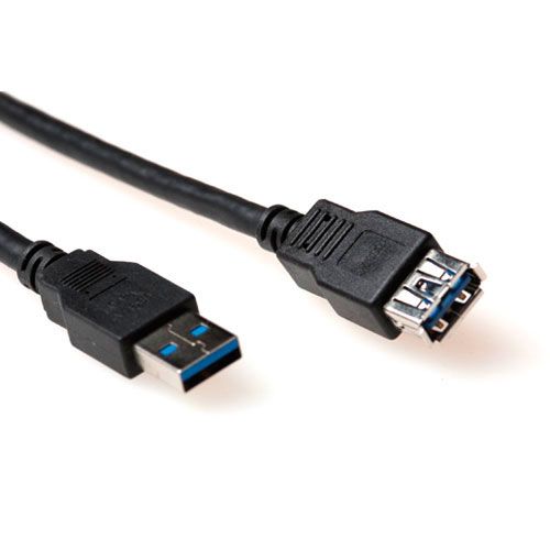 ACT USB 3.0 A Male to A Female Cable - 0.5m - Black