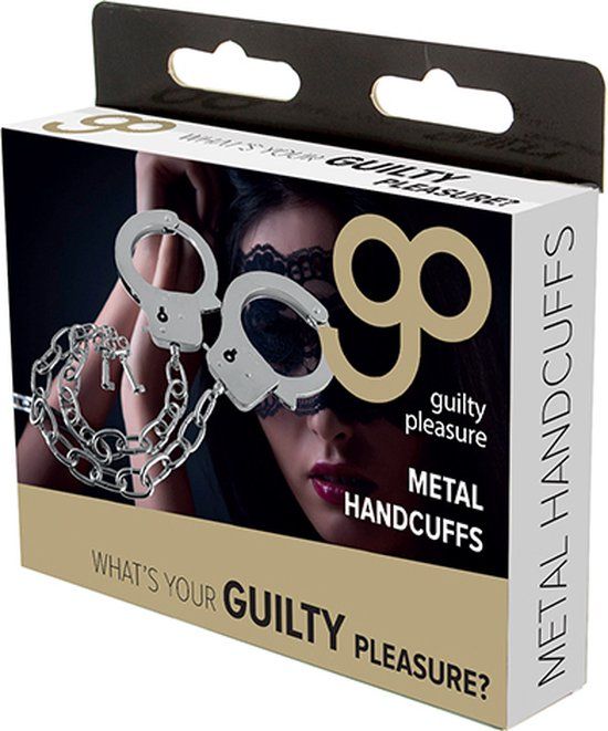 Guilty Pleasure Gp Metal Handcuffs Long Chain - Silver