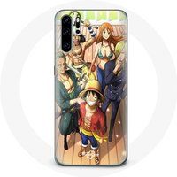 Maniacase Hoesjes voor Huawei P30 One Piece Luffy Poster Crews Manga Anime