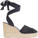 LK Bennett Magnolia Black Espadrilles - Size 38