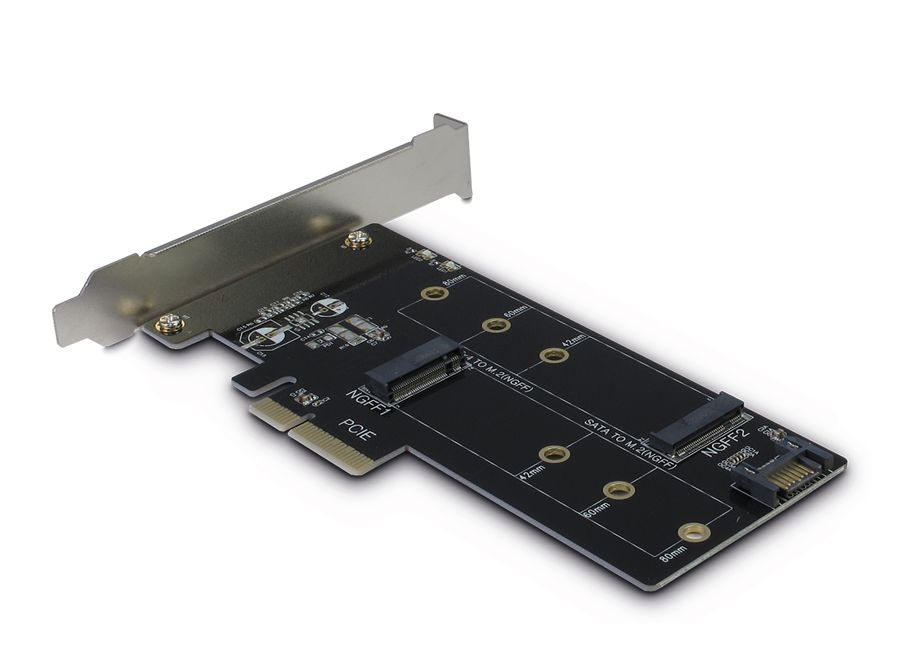 Inter-Tech KT015 - Interfacekaart - Zwart, Zilver