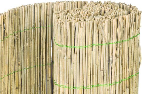Tuindeco Rieten decoratiemat - 200 cm - Dubbel gebonden - 175 cm - Licht bruin