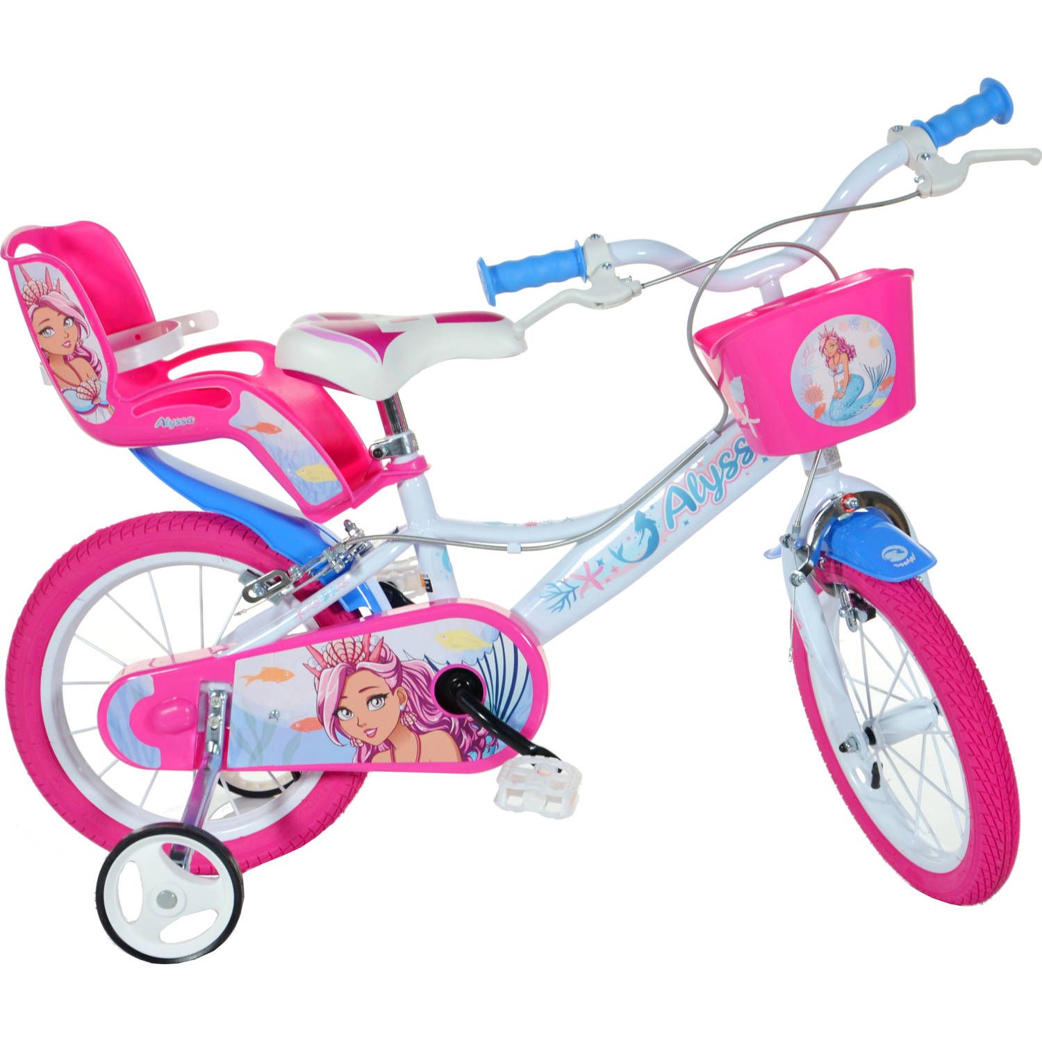 Dino Alyssa - Kinderfiets - Wit/Roze - 2023