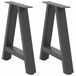 VidaXL Salontafelpoten 2 st a-vormig 38x(42-43) cm staal antraciet