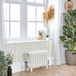 Mercury Radiateur fonte – 4 rangs – Blanc porcelaine – H 56 cm x l. 26,3 cm x P 14 cm