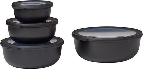 Mepal Cirqula Vershouddoos Set - 4-delig - Rond - Nordic Black