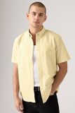 Levi's Authentic Button Down Lightweight chemise à manches courtes - Homme - S - Jaune / Double Cream